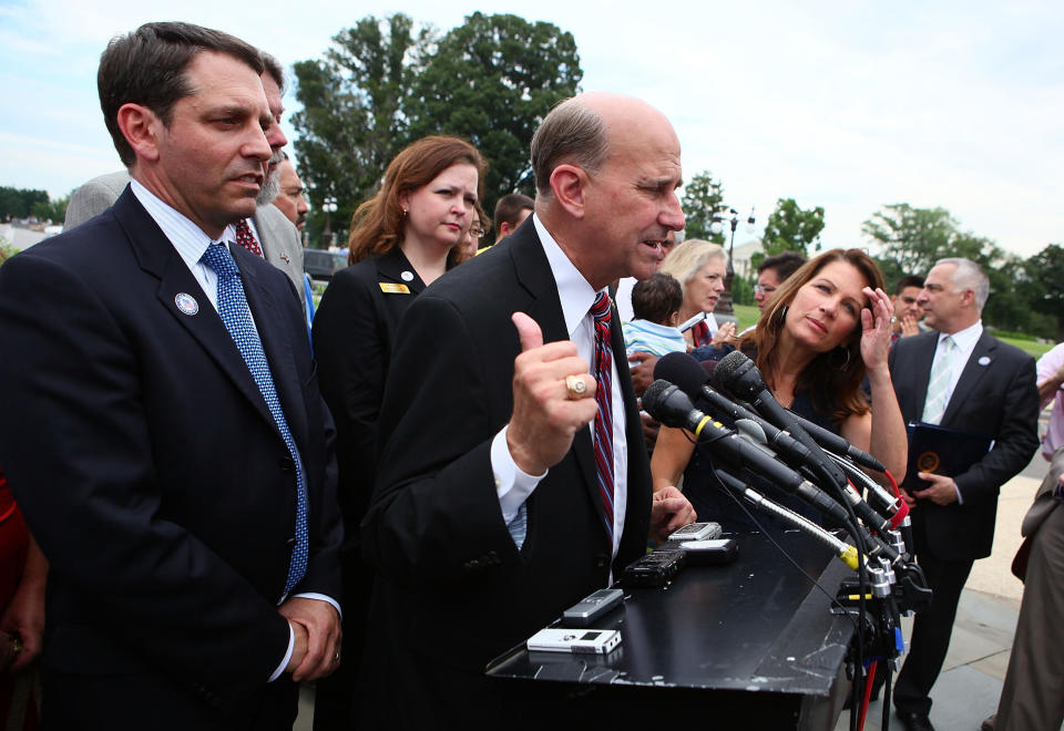 A decade ago, Mark Meckler (left) helped launch the tea party. Now, he's pushing states to call for a convention to overhaul the U.S. Constitution. (Photo: Alex Wong via Getty Images)