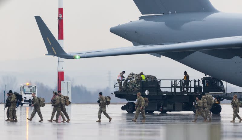 U.S. troops arrive in Poland to reinforce Eastern Europe allies