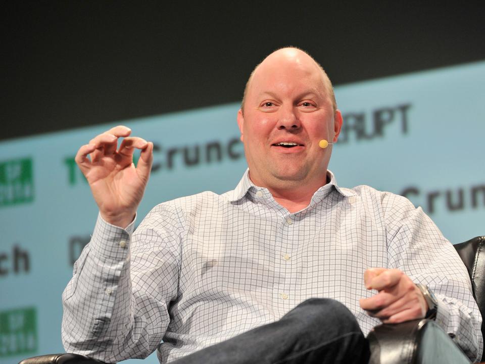 Entrepreneur Marc Andreessen speaks onstage during TechCrunch Disrupt SF 2016 at Pier 48 on September 13, 2016 in San Francisco, California.