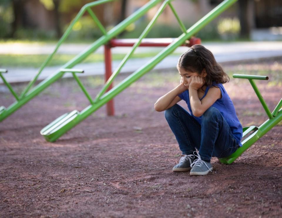 They found that people who reported feeling lonely for more than six months before turning 12 years old may have a greater risk of experiencing psychosis compared to those who did not. Getty Images