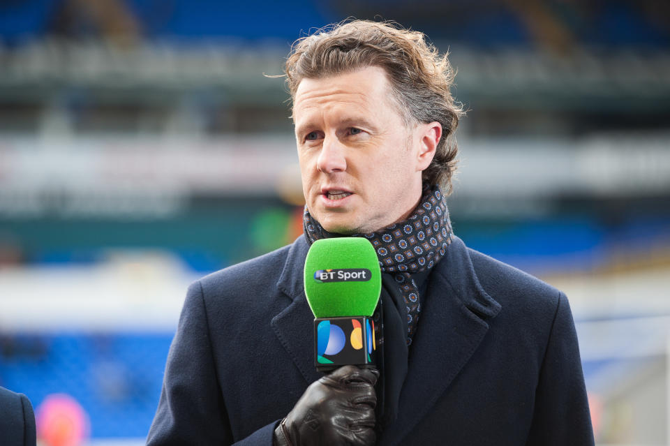 Steve McManaman, ejerciendo como comentarista en la cadena BT Sport. (Foto: Getty Images).