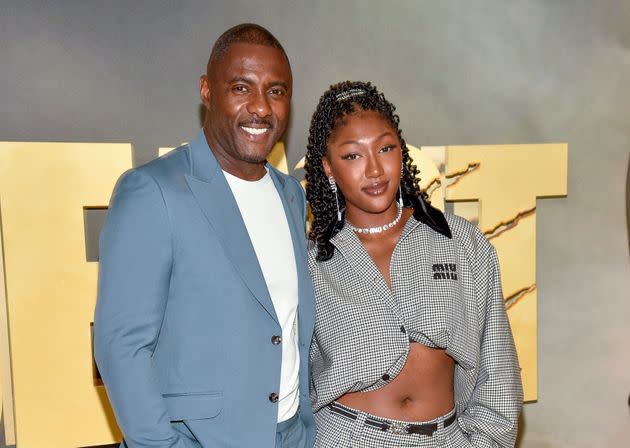 Actor Idris Elba, left, and daughter Isan Elba attend the world premiere of 