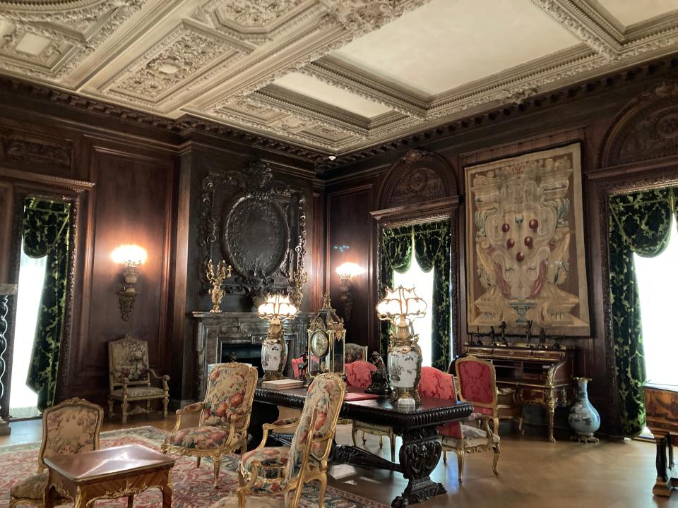 A parlor in the Vanderbilt mansion.