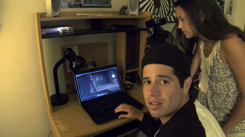 Jorge Diaz and Gabrielle Walsh in "Paranormal Activity: The Marked Ones"