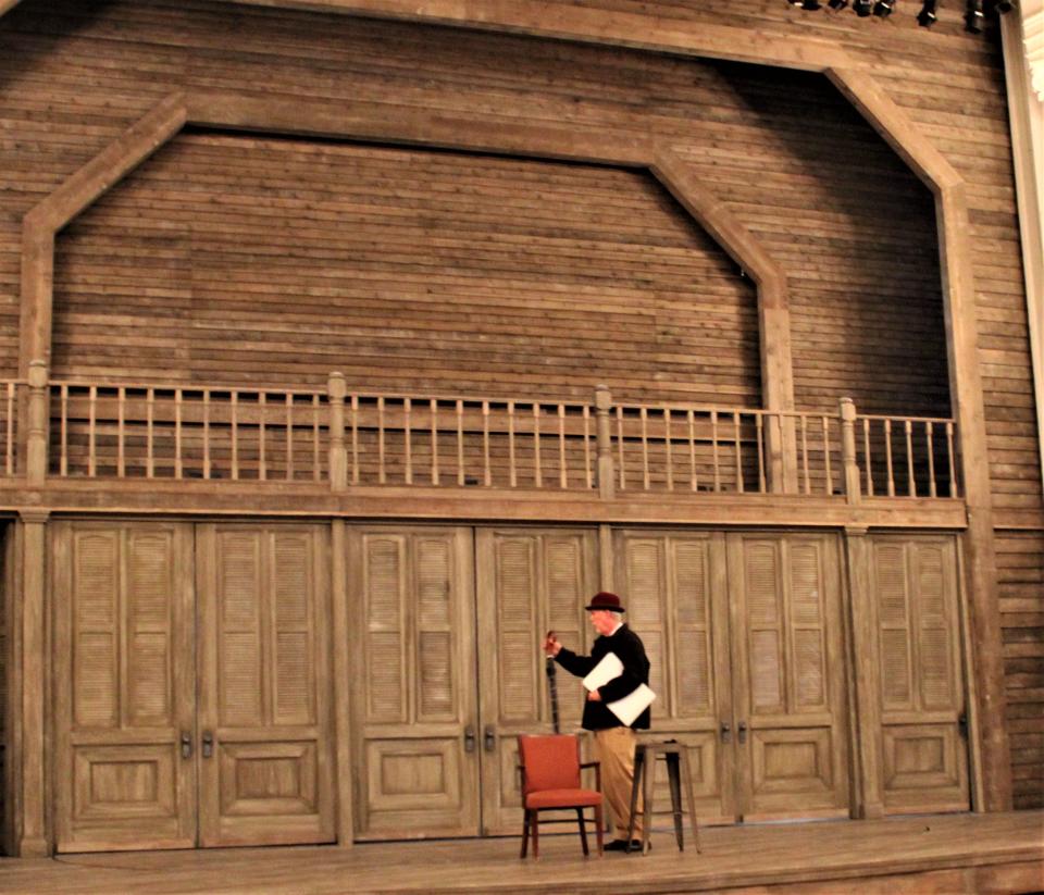 An actor prepares for a performance at Ford's Theater.