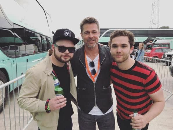 UK duo Royal Blood got up close and personal with the star at Glasto. Source: Instagram