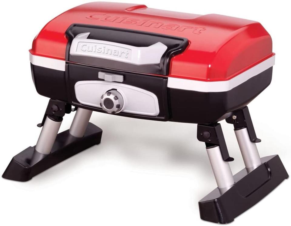 If you're in a small space, this gas grill can just go on top of a table. It has foldaway legs and carrying handle. Plus, this grill can cook anything from burgers to fish. <br /><br /><strong><a href="https://amzn.to/3iDC8lI" target="_blank" rel="noopener noreferrer">Find it for $140 at Amazon</a></strong>.