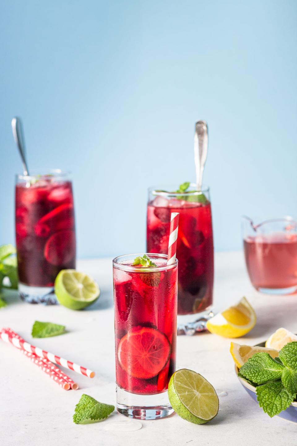 This bright beverage is inspired by Caribbean sorrel drink and Mexican agua de Jamaica (Getty/iStock)