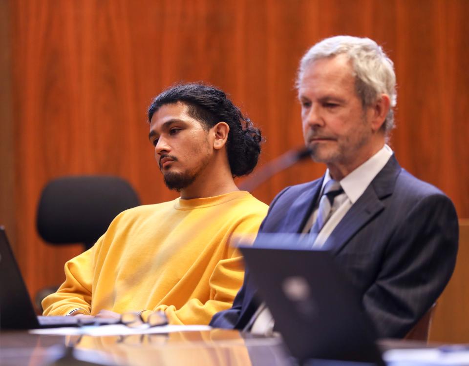 Alexander Mosqueda Rivera-Burdette, 21, is sentenced to life in prison on Thursday, Aug. 17, 2023, at the Marion County Courthouse in Salem for murdering 19-year-old Josiah Bagnall and hiding his body under a duplex.