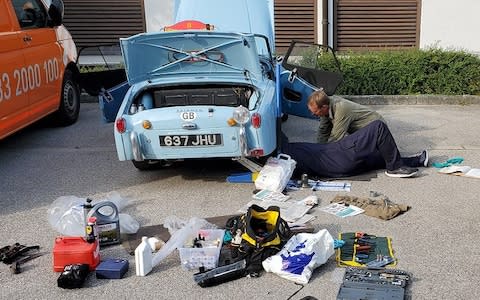 1960 Triumph TR3a - ownered by Andrew English - 2019 Liège-Brescia-Liège road rally