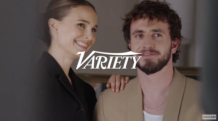 Closeup of Natalie Portman and Paul Mescal