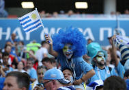 <p>Uruguay fans before the match </p>