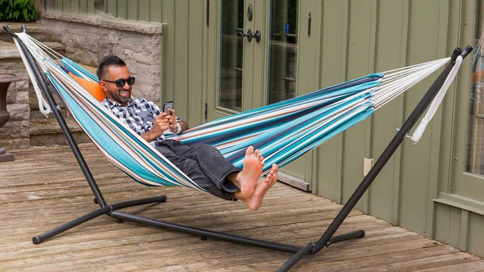 Vivere Double Cotton Hammock With Steel Stand - Amazon