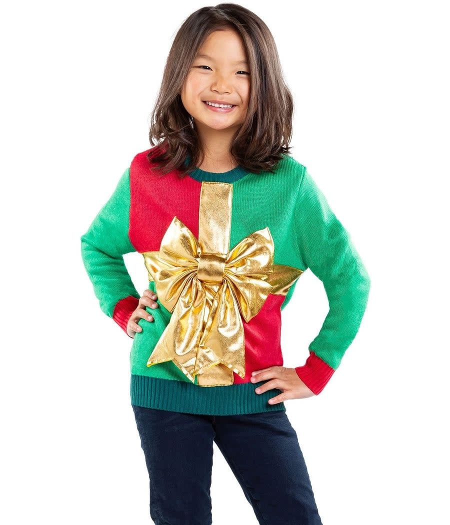 3) Boy's / Girl's Little Present Ugly Christmas Sweater