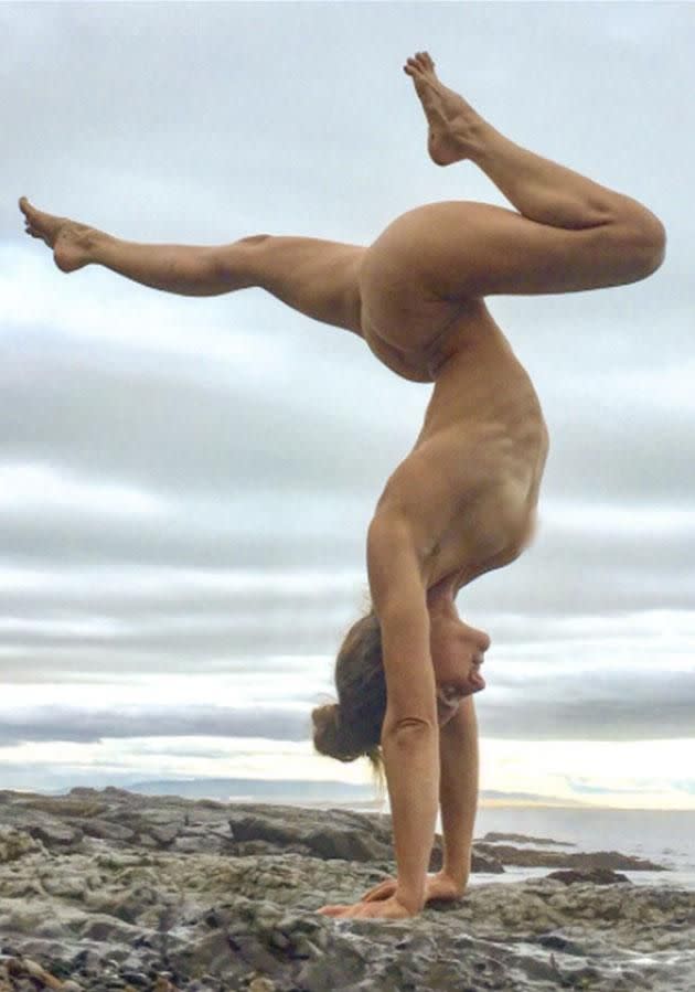 The balance and coordination needed to achieve this pose! Source: Instagram/lizcrosbyyoga