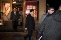 Members of the North Korean delegation leave the restaurant Saaga in Helsinki, Finland March 19, 2018. Lehtikuva/Jussi Nukari via REUTERS