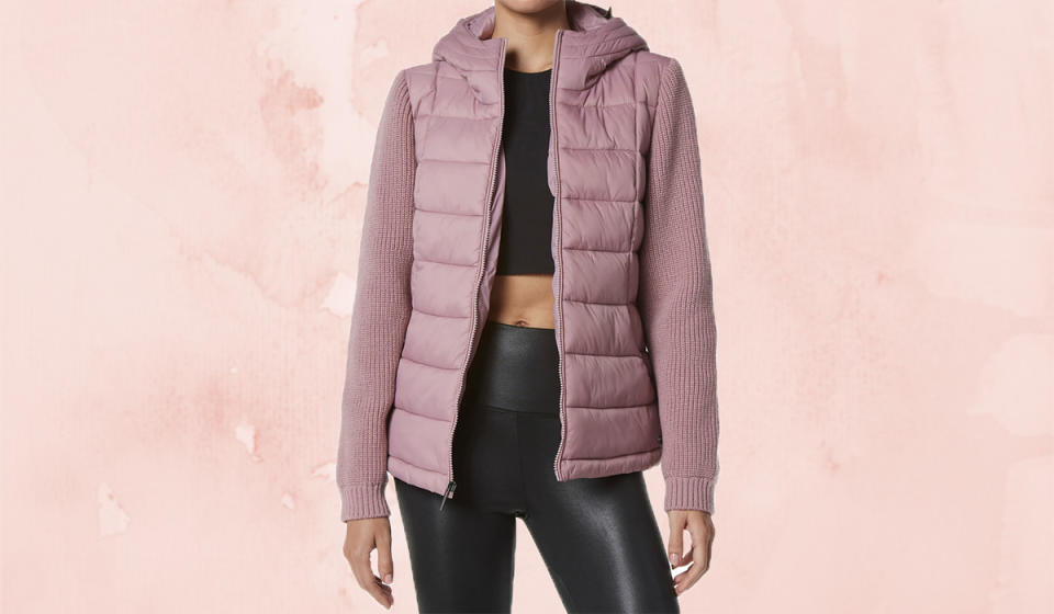 Knit sleeves + a quilted body = the best of all possible worlds. Ease of movement plus toasty warmth. (Photo: Nordstrom Rack)