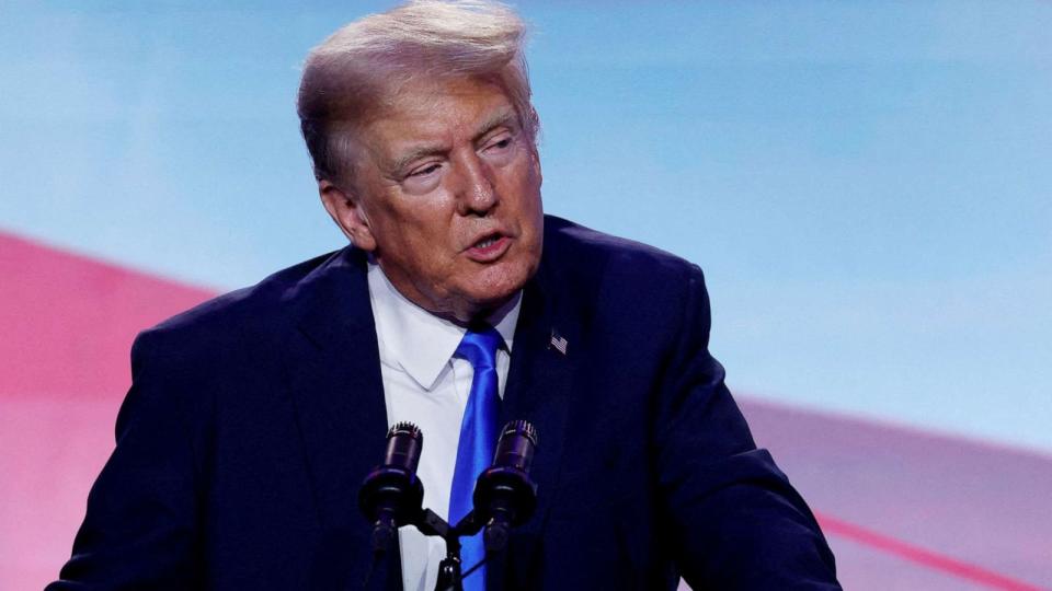 PHOTO: Former President and Republican presidential candidate Donald Trump addresses the Pray Vote Stand Summit, organized by the Family Research Council in Washington, Sept. 15, 2023. (Jonathan Ernst/Reuters,FILE)