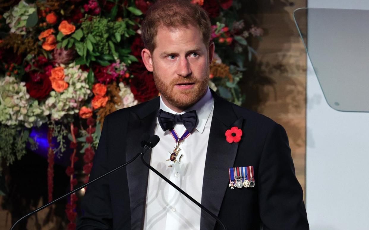The statement from Prince Harry said he 'had one planned meeting with this donor nearly eight years ago' - Theo Wargo/Getty Images for Intrepid Sea, Air and Space Museum