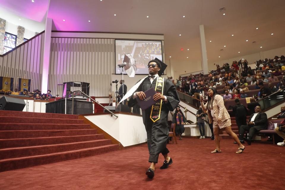 LeMoyne-Owen College hosts its commencement ceremony on Saturday, May 13, 2023 at Mount Vernon Baptist Church-Westwood in Memphis, Tenn.