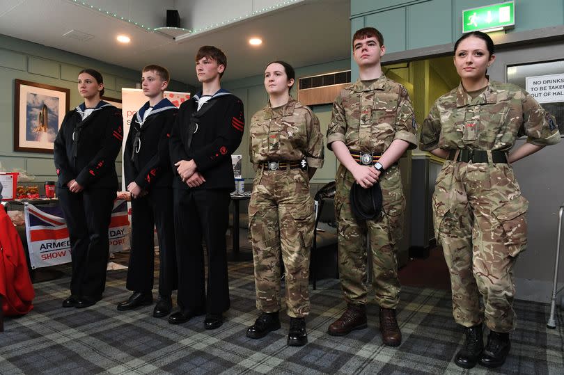 Young cadets stand to attention at the event -Credit:Stuart Vance/ReachPlc