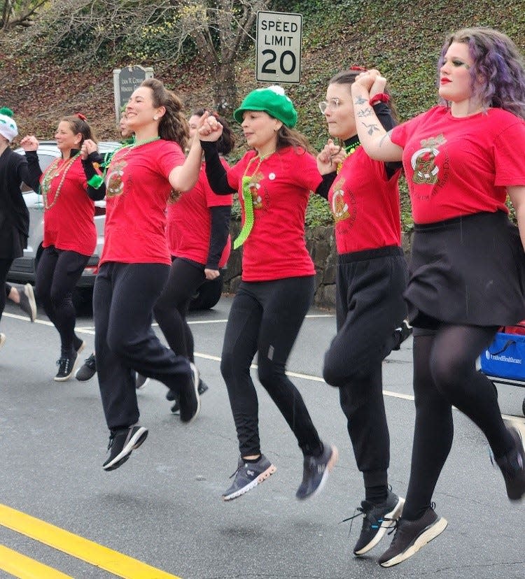 Dancers perform at last year's St. Patrick's Day Parade in Tryon.