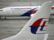 Malaysia-Airline-Flugzeuge auf dem Flughafen von Kuala Lumpur. Gehört das am Strand von La Reunion gefundene Wrackteil zur vermissten Maschine von Flug MH370? Foto: Fazry Ismail