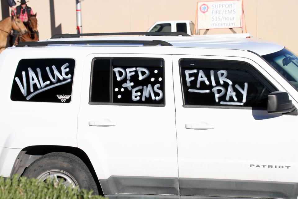 Support for Deming firefighter/EMTs came out in force on Monday during a demonstration at City Hall.