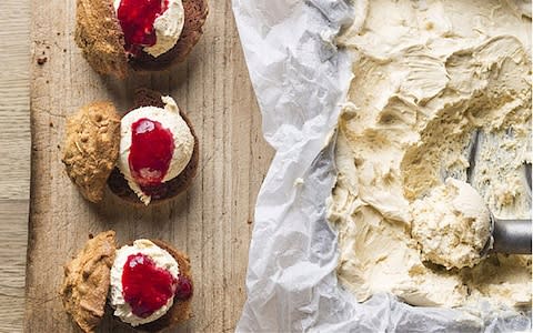 Peanut butter ice cream sandwiches