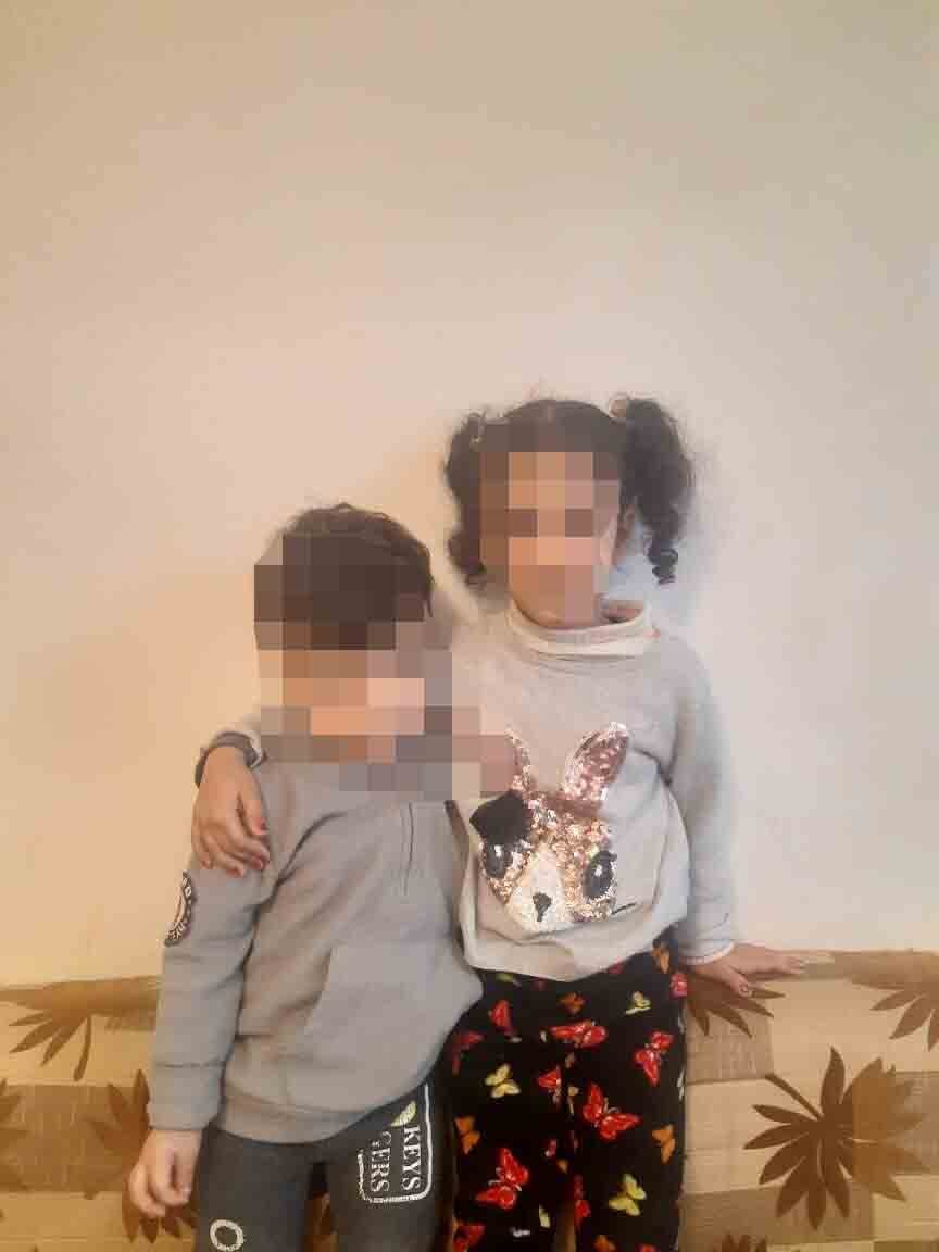 Muhannad’s children, Omar, three, and Heba, five, haven’t been able to start school as a result of the delay in their transferPhoto supplied