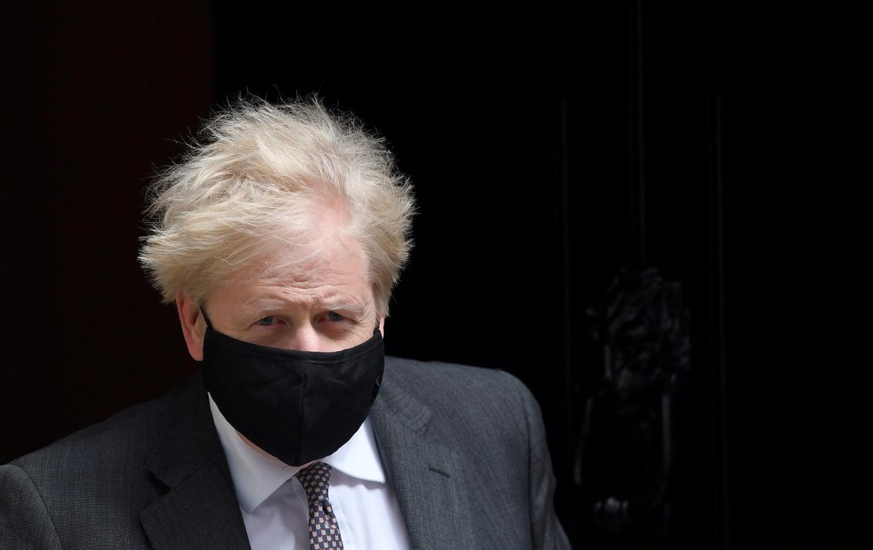 <p>Boris Johnson outside Downing Street</p> (REUTERS)