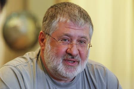 Igor Kolomoisky, billionaire and governor of the Dnipropetrovsk region, speaks during an interview in Dnipropetrovsk in this May 24, 2014 file photo. REUTERS/Valentyn Ogirenko/Files