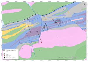 Map-view location relative to EMO Phase 1 drilling and the Rio Tinto Minera DDH