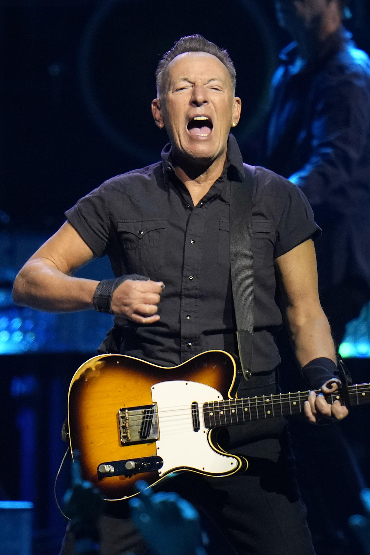 Singer Bruce Springsteen and the E Street Band perform during their 2023 tour Wednesday, Feb. 1, 2023, at Amalie Arena in Tampa, Fla. (AP Photo/Chris O'Meara)