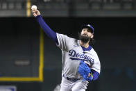 Los Angeles Dodgers pitcher Tony Gonsolin throws against the Arizona Diamondbacks in the first inning during a baseball game, Friday, July 30, 2021, in Phoenix. (AP Photo/Rick Scuteri)