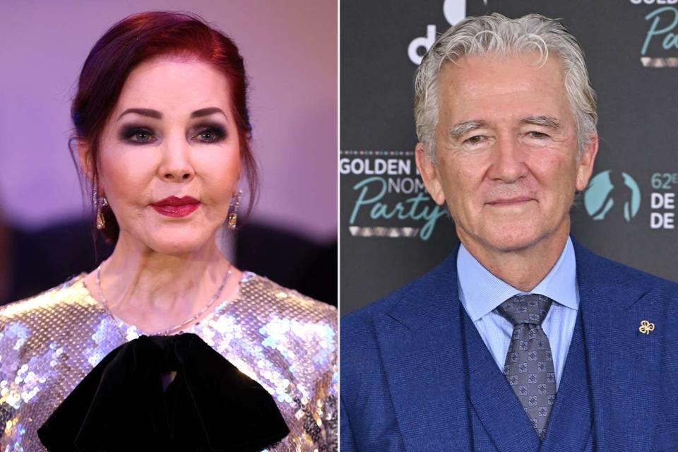 <p>Gisela Schober/Getty</p> Priscilla Presley and Patrick Duffy