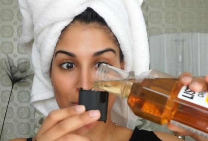 This beauty blogger suggests using mouthwash to solve a common hair problem