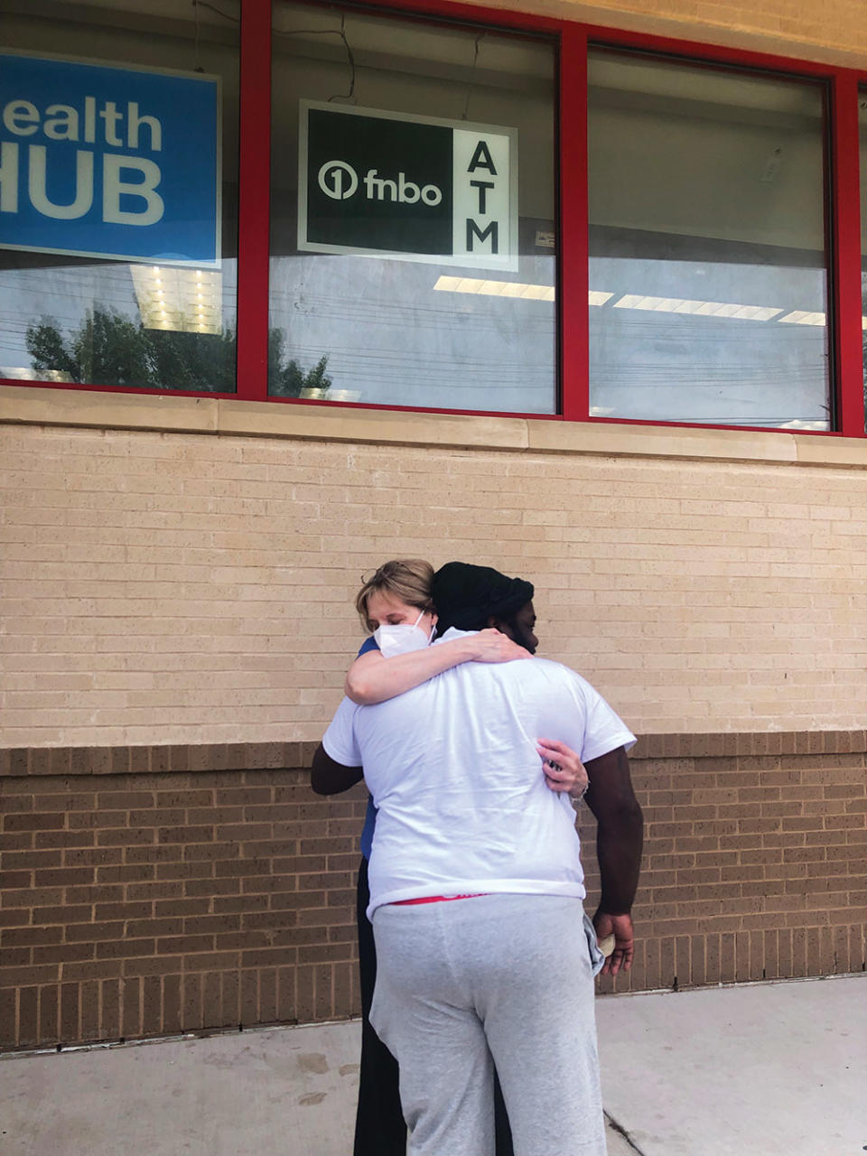 Busch with Tony Bell, a victim of a May mall shooting in Allen, Texas, in which nine people were killed, including the shooter.