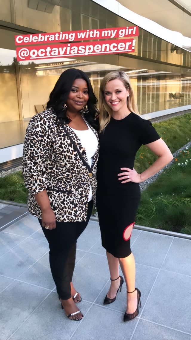 Witherspoon and Octavia Spencer at Apple Event in California, March 201