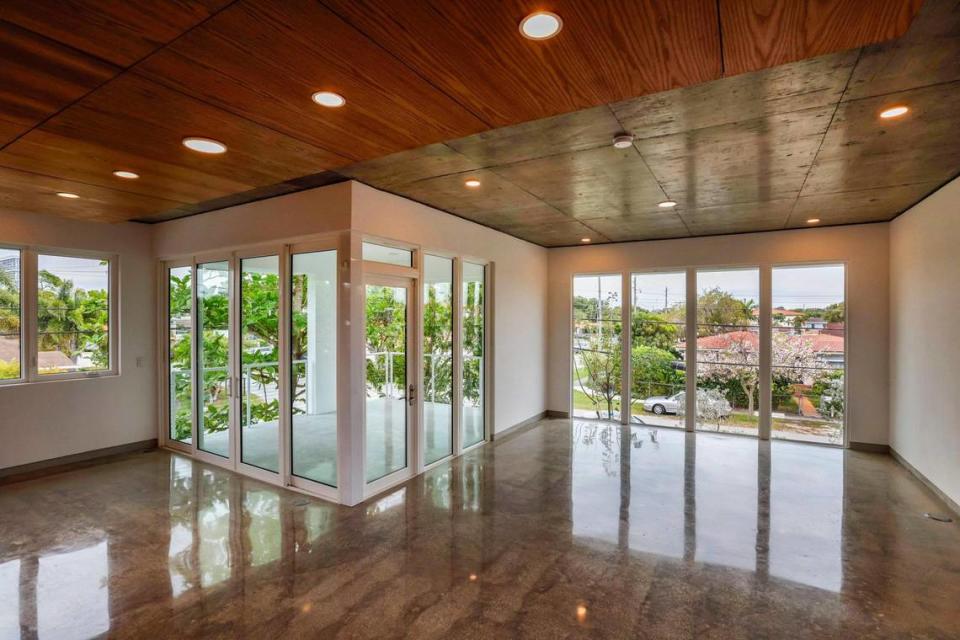 This newly constructed house in the Miami neighborhood of Silver Bluff landed one of the highest honors in architectural design. It is the first in the world to become a Well Building Institute-certified house. This is an interior view of the house on Thursday, April 4, 2024.