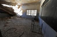 A view of a damaged school in al-Kalasa district of Aleppo July 12, 2017. REUTERS/ Omar Sanadiki