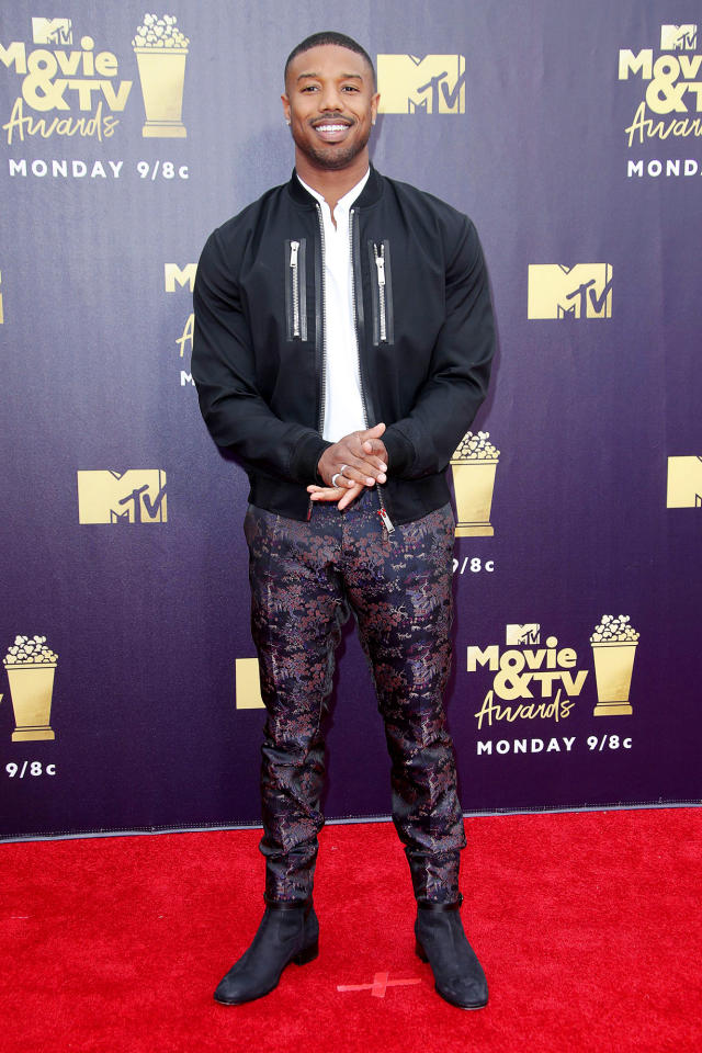 New York, NY - May 6, 2019: Michael B. Jordan wearing suit by