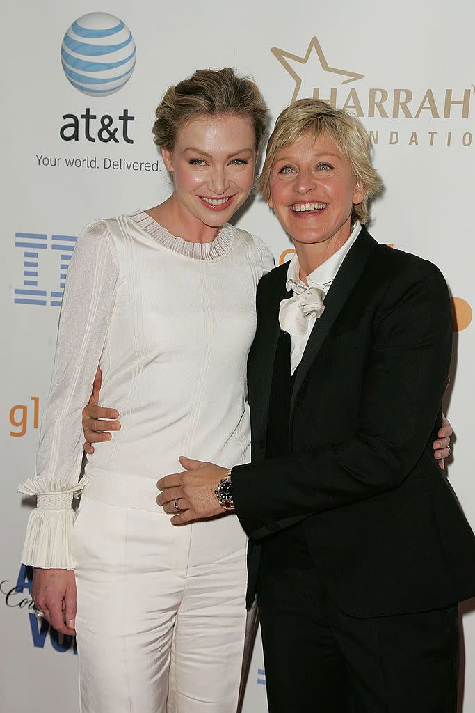 2008: Portia de Rossi and Ellen DeGeneres