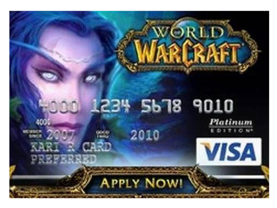 Ein Muss für alle Game-Fans: die American Express Black Card mit "World of Warcraft"-Druck. (Bild-Copyright: American Express)