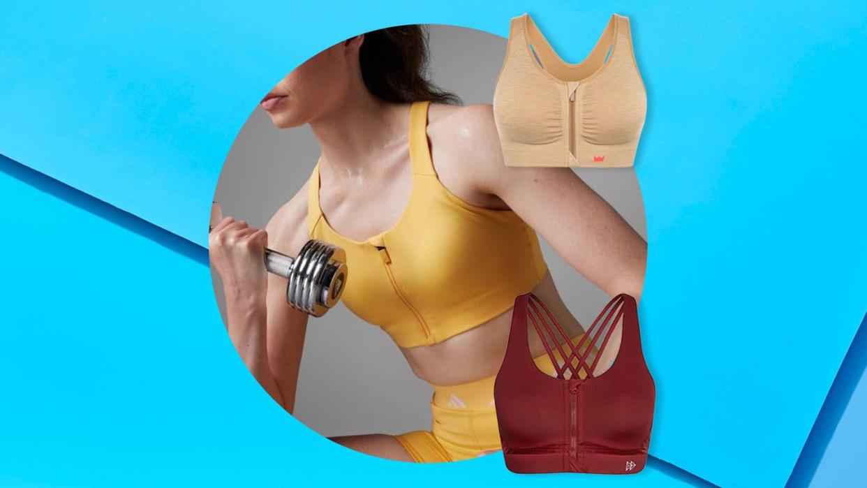 best zip front sports bras