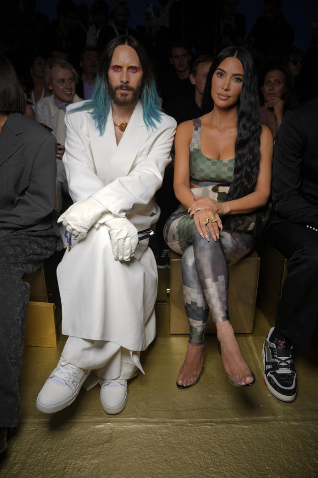 Louis Vuitton's Spring 2024 Men's Front Row With Kim Kardashian, Zendaya  and More