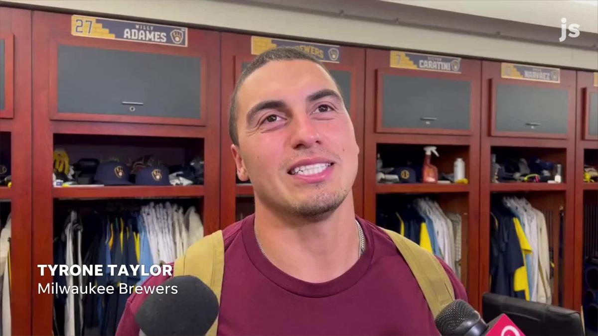 Brewers outfielder Tyrone Taylor on his remarkable over-the-wall catch  against Tampa