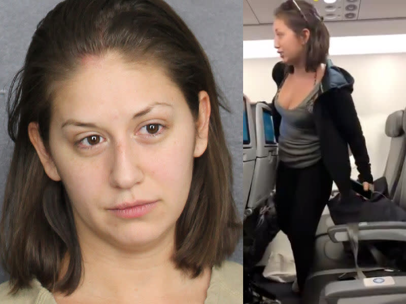 Valerie Gonzalez was arrested for allegedly hitting and spitting on passengers and flight attendants. (Photo: Broward Sheriff’s Office via Twitter)