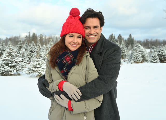 <p>Great American Media</p> Brittany Underwood (left) and Jonathan Stoddard in <em>A Royal Christmas Ballet</em>