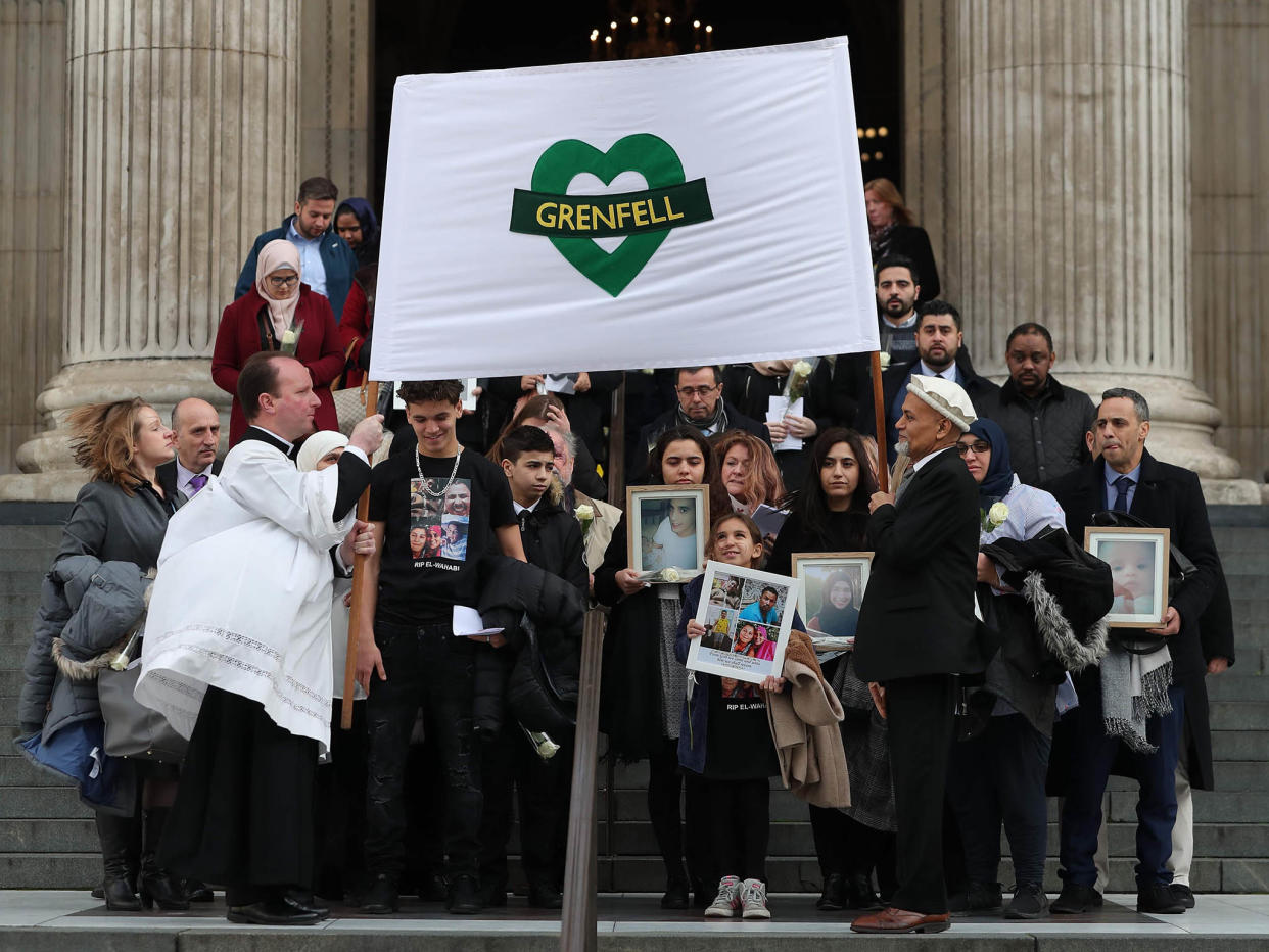 Britain is marking six months since the deadly fire at Grenfell Tower that claimed 71 lives with a national memorial service at St Paul's Cathedral: AFP/Getty Images